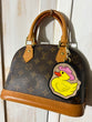 Pink Cowboy Duckie Purse Charm, Bag charm, Pop Culture, leather keychain, Hand Tooled keychain