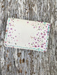 Handmade Leather Delicate Flowers 2 pocket Card Wallet with teal interior