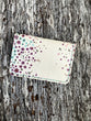 Handmade Leather Delicate Flowers 2 pocket Card Wallet with Flower interior