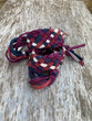 Handmade Medium Purple 8 Strand Flat Braided Purse Strap | Western Leather purse strap | Crossbody | Boho Bag Accessory