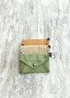Grab n Go card case | Embossed Leather Card Holder  | Card Case | Keychain Wallet | Leather Wallet | Navy Blue Leather Interior