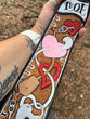 Hand Tooled Love Hearts and Locks crossbody handbag strap